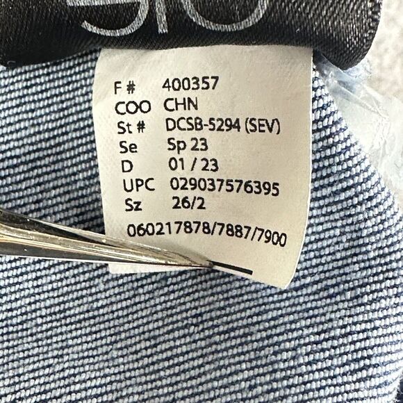 Gloria Vanderbilt X Christian Siriano Jean Shorts 26/2 Severn Patchwork Pleated - Picture 12 of 12